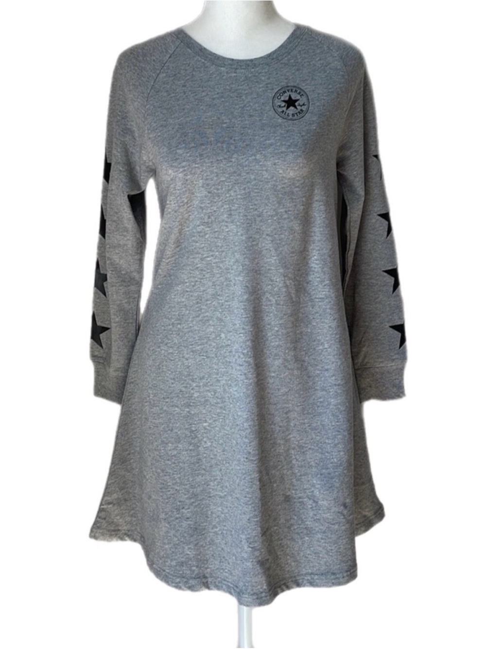 Converse NWT Girls Size XL Kids 13-15 Yrs Dark Gary Heather Tee Shirt Dress